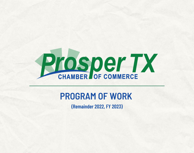 Article image for Prosper Chamber of Commerce Releases Program of Work page